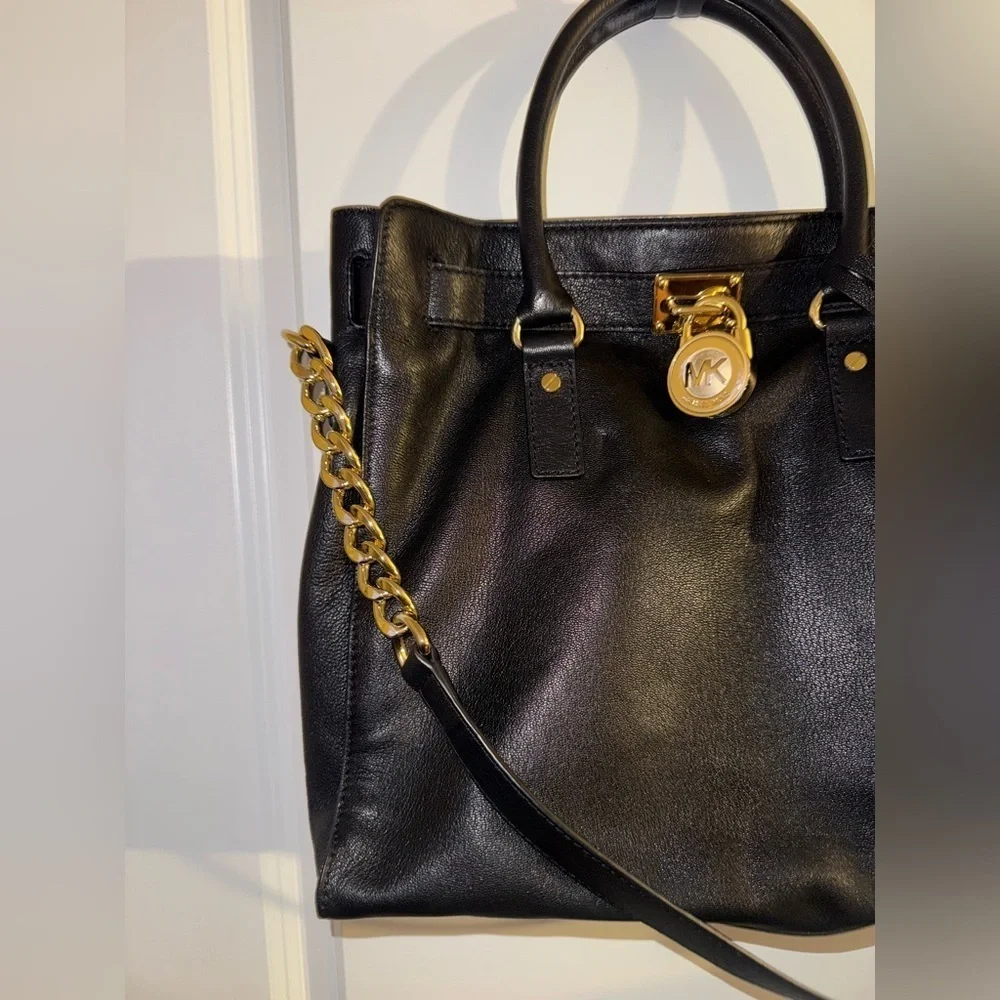 Michael Kors Hamilton Large NS Tote Black Leather